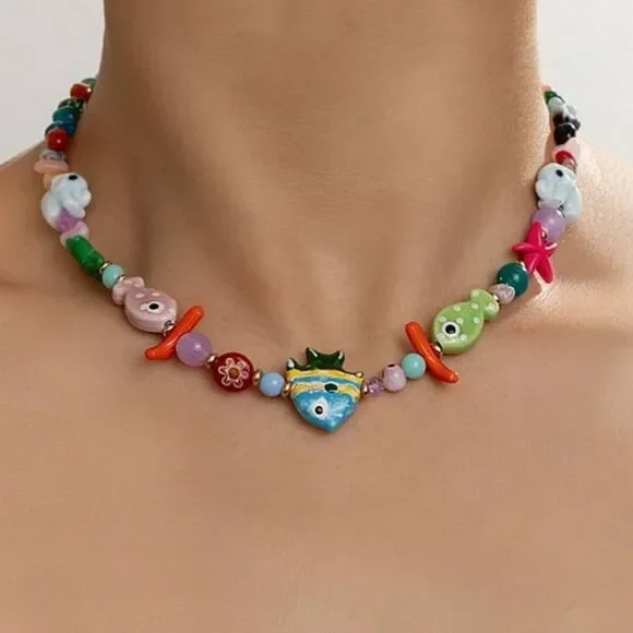 Fish Necklace S939 - Picture 1 of 4